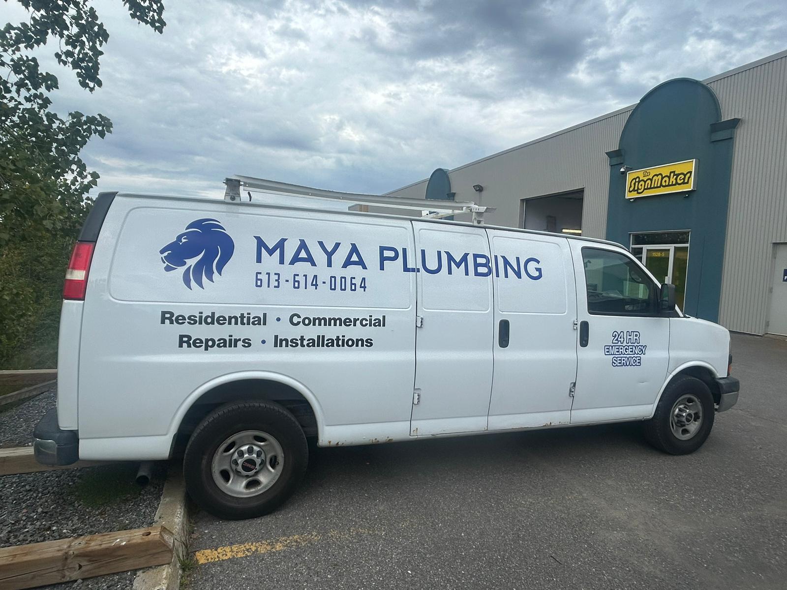 Maya Plumbing service van side view
